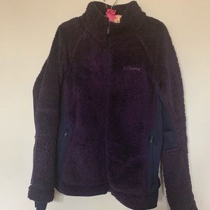 Plum fuzzy Columbia zip up jacket 🍆